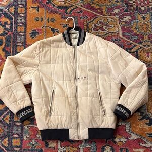 Palace Beige Quilted Bomber Jacket